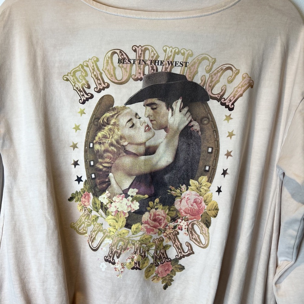 NWT Fiorucci Best In The West Buffalo Western Long Sleeve T-Shirt Top Size Small - Picture 3 of 10